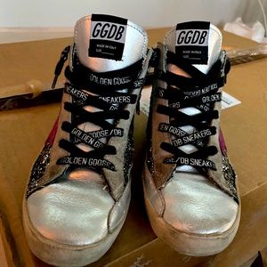 Golden goose girls size 34 glitter Francy